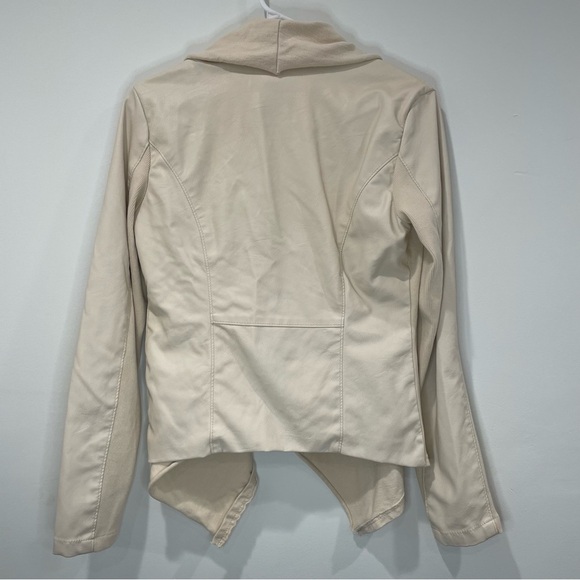 Blank NYC Draped Asymmetrical Zip Jacket in Vegan Leather - Picture 4 of 10